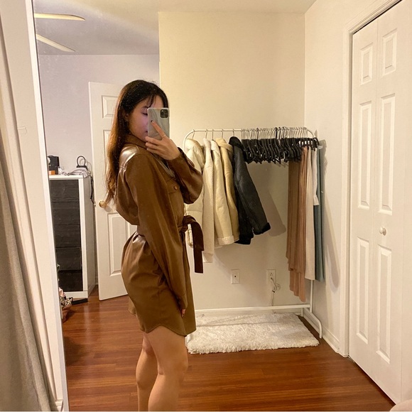 SAN FRANCISCO leather button jacket/dress - Picture 3 of 9